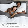 thumbnail image 4 of Bare Home 7-Piece Bed-in-a-Bag - King, White with Gray Sheet Set, 4 of 8