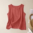 thumbnail image 3 of Resicozy Womens Cotton Linen Tank Tops 2026 Summer Casual Comfy Sleeveless Linen Shirts Loose Lightweight Gauze Cami Wine S, 3 of 6