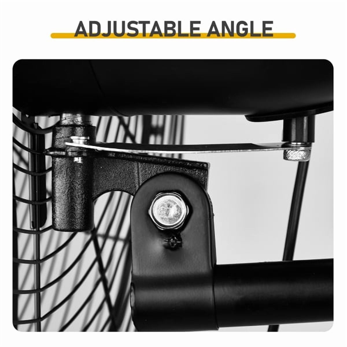 Alvantor 26 Inch Industrial Wall Mount Fan, 9299 CFM Oscillating BLDC Copper Motor, 4 Speeds, Black