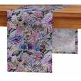 thumbnail image 3 of Vargottam Sustainable Cotton Table Runner Textured Twill Fabric Elegant Florals Pattern 14 Inch Wide Washable Runner for Dining, Console, Coffee Tables, 3 of 6