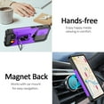 thumbnail image 6 of for Samsung A52 Case with Sliding Camera Cover Heavy Duty Protective Galaxy A52 Case with Card Holder Magnetic Rotate Ring Kickstand Phone Case for Samsung A52 5G/4G(Purple), 6 of 7