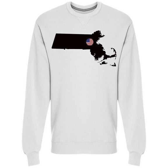 Massachusetts Usa Flag Sweatshirt Men -Image by Shutterstock, Male Small