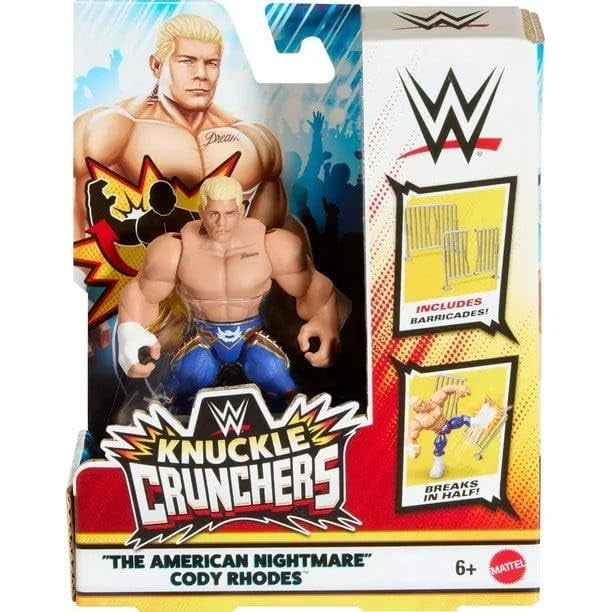 Figura de acción de Cody Rhodes de WWE Knuckle Crunchers, 10 cm