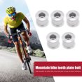 thumbnail image 4 of Bicicleta 5 uds pernos de plato Ndcxsfigh de pernos de plato de anillo doble único (plata de 6,4mm), 4 of 5