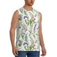 thumbnail image 2 of Balery Wisteria Flower Men's Sleeveless Muscle Shirts Workout Tank Top, Moisture Wicking, Odor Protection-XX-Large, 2 of 8