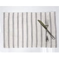 thumbnail image 3 of Fennco Styles Modern Striped Linen Blend Placemats 14" W x 20" L, Set of 4 - Grey Woven Table Mats for Home Décor, Dining Table, Banquets, Family Gathering and Special Events, 3 of 6