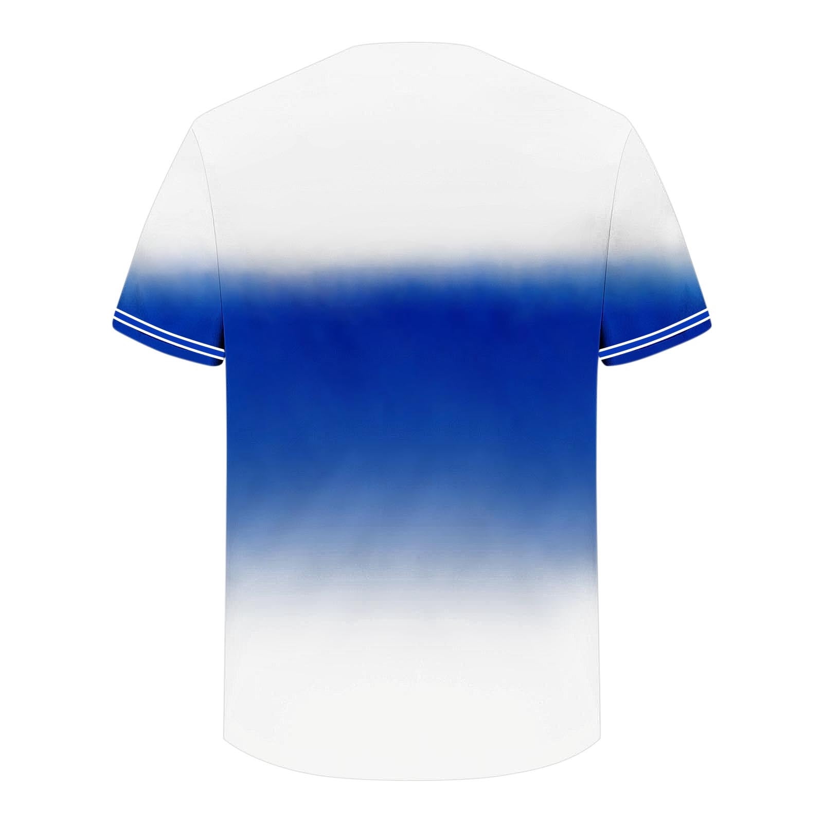 cllios Mens Gradient Baseball Shirts Big and Tall Casual Button Down Short Sleeve Tees Casual Stand Collar T Shirts for Men