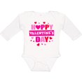 thumbnail image 3 of Inktastic Happy Valentine's Day with Hearts Boys or Girls Long Sleeve Baby Bodysuit, 3 of 5