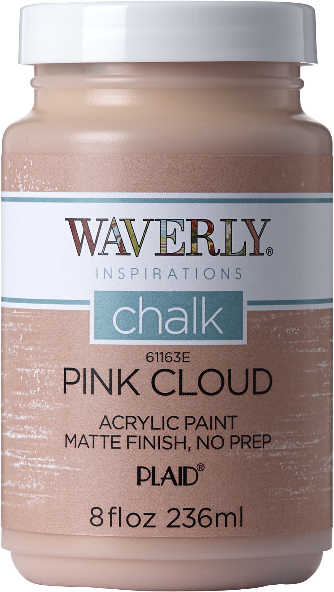 (4 pack) Waverly Inspirations Chalk Paint, Ultra Matte, Pink Cloud, 8 fl oz