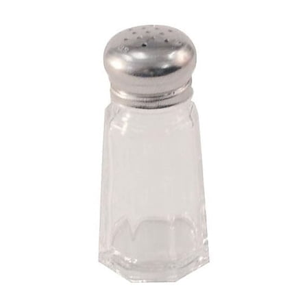 Winco 85713 1 oz. Paneled Glass Salt & Pepper Shaker