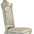 thumbnail image 3 of Acme Vendome Side Chair (Set-2), Synthetic Leather & Antique Pearl Finish Indoor Dining Furniture, 3 of 10