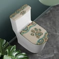 thumbnail image 2 of KUIFORTI Toilet Seat Cover Set Toilet Lid Cover Toilet Cover Toilet Tank Cover Tribal Paw Print Toilet Bolt Covers Decorative Dust Cover, 2 of 6