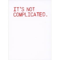 RSVP It's Not Complicated: Red Text on White Funny Romantic Valentine's Day Card
