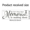 thumbnail image 2 of Yongcuo Inspirational Wall Decal 'The Best Thing About Memories Is Making Them' Removable Vinyl Art for Home Decor Multicolor, 2 of 4