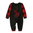 thumbnail image 3 of jsaierl Matching Family Pajamas Sets Christmas PJ's with Deer Printed Tee and Plaid Bottom Loungewear, 3 of 8