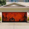 thumbnail image 1 of Halloween Theme Fabric Logo Poster Banner Background Hanging Pumpkin Bat Moon For Halloween Background Party Decoration Flag Pole Set for Collapsible Flag Pole Portable for Telescoping Flag Poles 30, 1 of 3