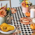 thumbnail image 4 of Burlap Table Runner 70 Inches Long,Orange Pumpkin Fall Thanksgiving Non-Slip Kitchen Table Runners for Dining Room Everyday Use Party Table Decorations Black Buffalo Plaid Retro Linen, 4 of 9