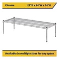 thumbnail image 2 of 21" x 54" x 14" Wire Storage Shelf, Dunnage Rack, 1 Tier Small Shelf, 2 of 5