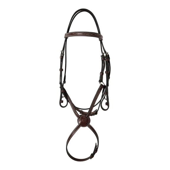 Huntley Equestrian Sedgwick Fancy Stitched Square Raised Figure 8 Bridle