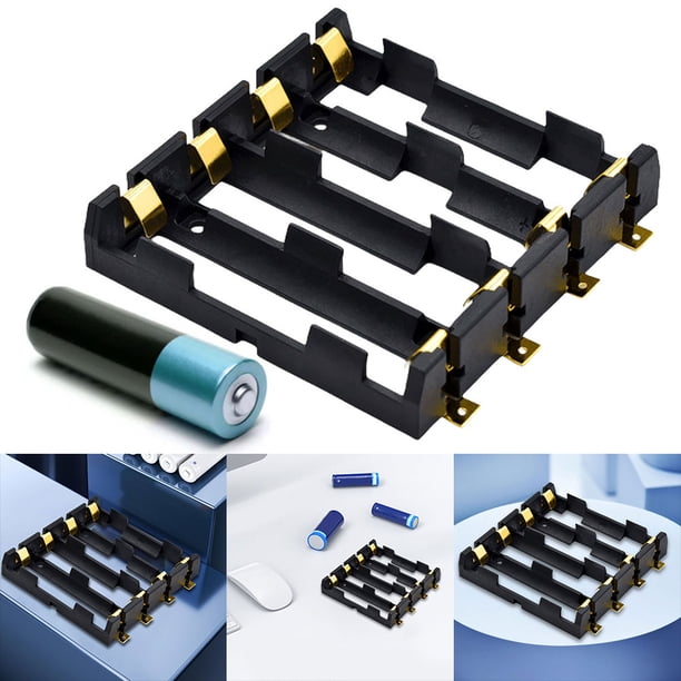 Ndcxsfigh Banco Recargable Del Poder Del Tenedor Batería 18650 SMT 3 7 V Con Los Pernos Bronce (4 Ranuras)
