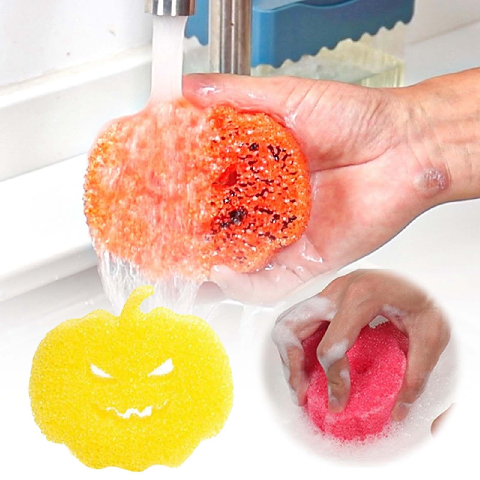 SIfdSeng Cleaning Sponges Sponge Pumpkins Sponges Non Scratch Household Cleaning Sponges Scrubber for Dish Pots and Pans Dishwashing Cleaning Brushes