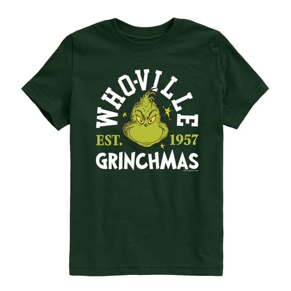 The Grinch - Whoville Grinchmas - Youth Boys Short Sleeve Graphic T-Shirt