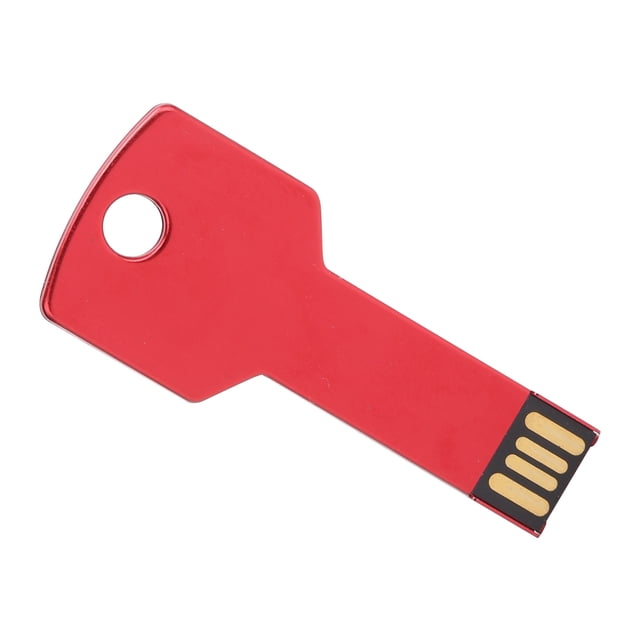 Flash Red Red USB Flash Drive Aluminio Aleoy Memoria de Forma de Forma de Llave U Disc para la ComputeraRa del Automóvil Uso de Suministros para El Hogar