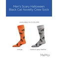 thumbnail image 2 of MeMoi Men's Scary Halloween Black Cat Novelty Crew Sock - Mens - Male, 10-13, Orange, 2 of 8