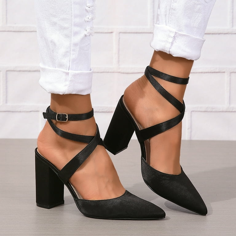 Thick heels pumps deals