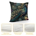 thumbnail image 4 of Leisuo  Peacock On Cherry Tree Throw Pillow Cover Beautiful Bird Feather Wings Floral Branch Botanical Pillow Case Decorative Square Cushion for Home Couch Bed, 4 of 5