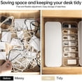 thumbnail image 3 of Cable Organizer Storage Box with 7 Wire Ties,Desktop Cable Management Box with Lid,Power Cord Organizer with 7 Compartments for Office,Home,Desk Accessories Storage Stationery Supplies White, 3 of 4