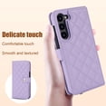 thumbnail image 6 of Case Wallet for Samsung Galaxy S23, [Wristlet & Crossbody Strap] RFID Blocking 5 Card Slots Stand [Shockproof TPU Shell] PU Leather Magnetic Flip Cover Compatible with S23, Purple, 6 of 9
