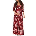 thumbnail image 1 of Maternity Dress for Photoshoot Pregnant Woman Print Wrap Adjustable Belt Multi-Function Dress, 1 of 5