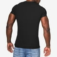 thumbnail image 5 of HOOMEUMY Workout Shirts for Men V-Neck Button Sports Fitness Shirts Casual Fashion Summer Comfy Lightweight Shirts Short Sleeve Shirt Solid Color (Black,L), 5 of 5
