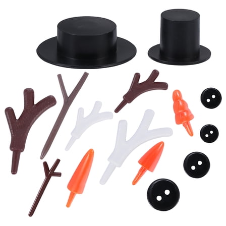 BESTYASH Snowman Decorative Accessories Set, Assorted Color Plastic Pieces, 368 Pcs for Holiday Crafts and Decorations