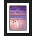 thumbnail image 1 of Murdock, Ramona 17x24 Black Ornate Wood Framed with Double Matting Museum Art Print Titled - Seagull Beach II, 1 of 4