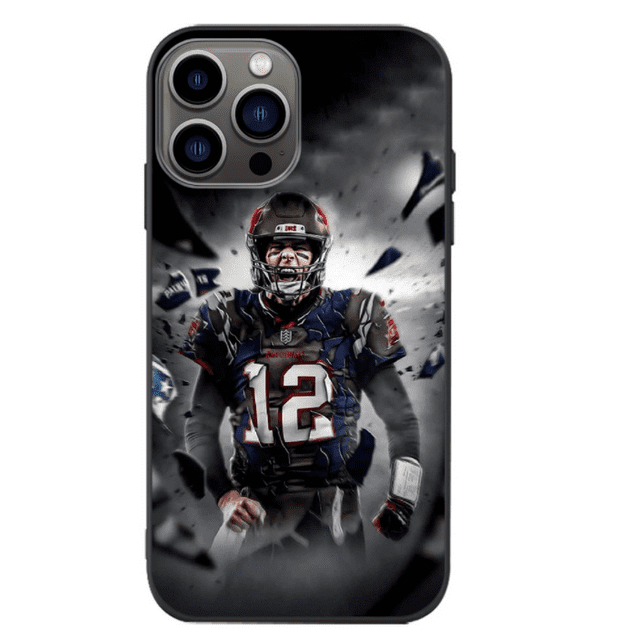Étui de Téléphone IPhone 12 13 14 Mini Pro Max plus, Étui IPhone de star du Rugby Football Américain Brady