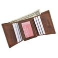 thumbnail image 3 of New RFID Blocking Mens Vintage Soft Genuine Leather Classic Trifold Wallet RFID1107HTC, 3 of 14