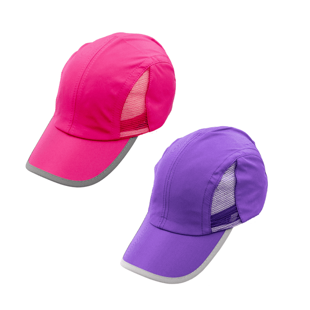 2 Pack Gorra sport con malla y bies reflejante, ajustable. Unisex.