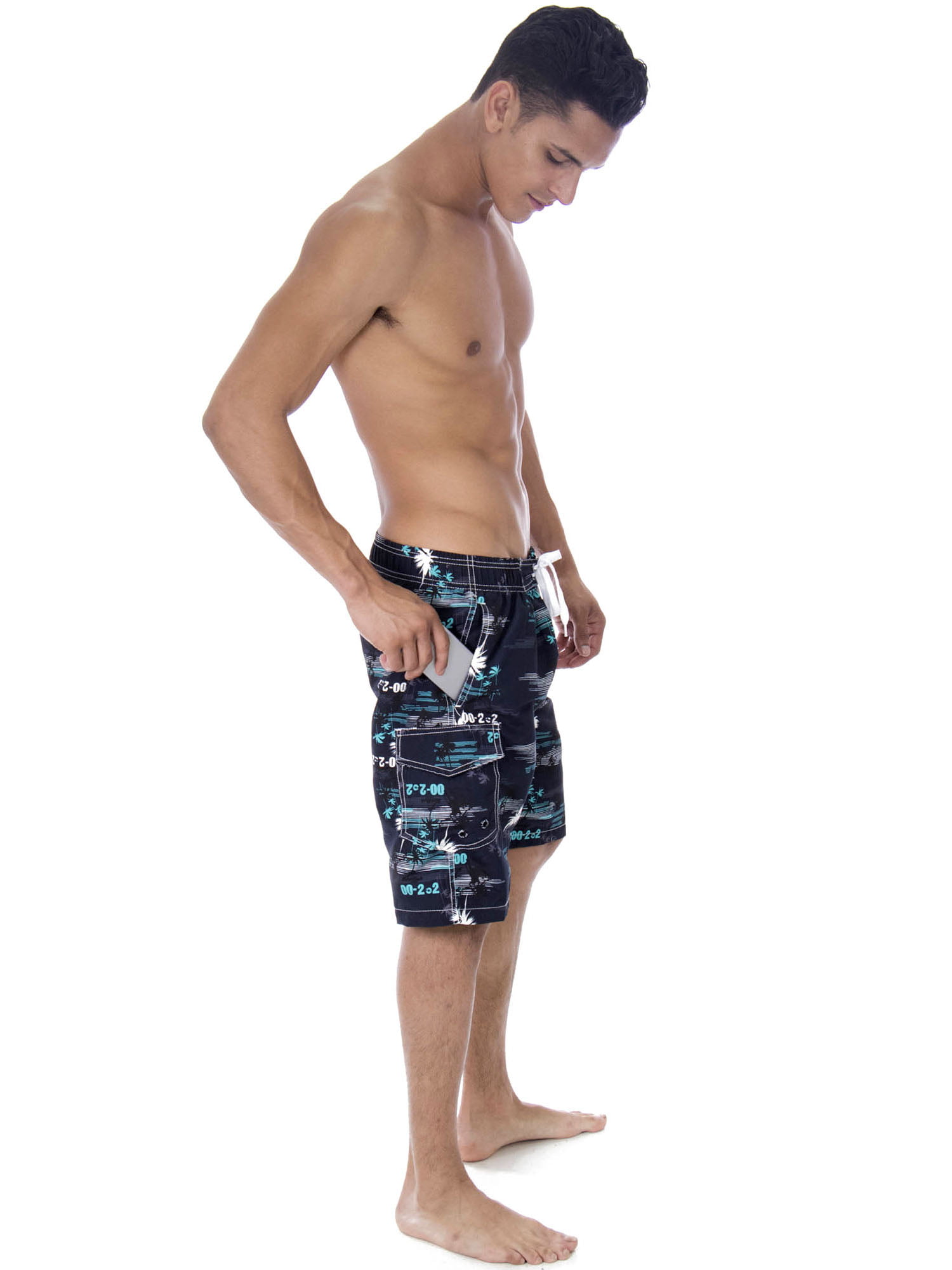 Colygamala Mens Swim Trunks Printed Coconut Palm Tree Casual Board Shorts Swimwear Plus Size XS-4XL