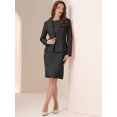 thumbnail image 4 of DARING DIVA 2Pcs Women's Sleeveless Dress Notched Lapel Blazer Suit Set XS Black, 4 of 5
