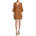 thumbnail image 6 of Nine.Eight Women V-Neck Flounce Sleeve Above Knee Shift Dress, 6 of 6