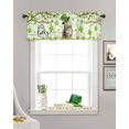 thumbnail image 2 of Lucky Cat St. Patrick''s Day Kitchen Curtains Valances for Windows Green Spring Shamrocks Tree Rod Pocket Window Treatment for Kitchen/Living Room/Bedroom/Bathroom, 54" X 18",, 2 of 5