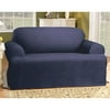 Home Trends Solid T-Cushion Loveseat and Sofa Slipcover, Indigo