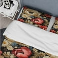 thumbnail image 4 of Designart "Red And Beige Elegant Poppy Blossom Field" Floral Bedding Covert Set - Cottage Bed Set With 1 Sham, 4 of 5