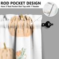 thumbnail image 5 of Fall Kitchen Curtains 36 Inch Short - 3 Panel Set, Autumn Harvest Print, Rod Pocket Window Treatment for Thanksgiving, Farmhouse, Cafe, Living Room - Machine Washable, 5 of 6