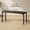 thumbnail image 2 of 71" Distressed Black Computer Desk with Metal Legs | Industrial Wood Grain Office Desk for Home, Study & Dining | 23.6" W x 29.5" H, 2 of 7