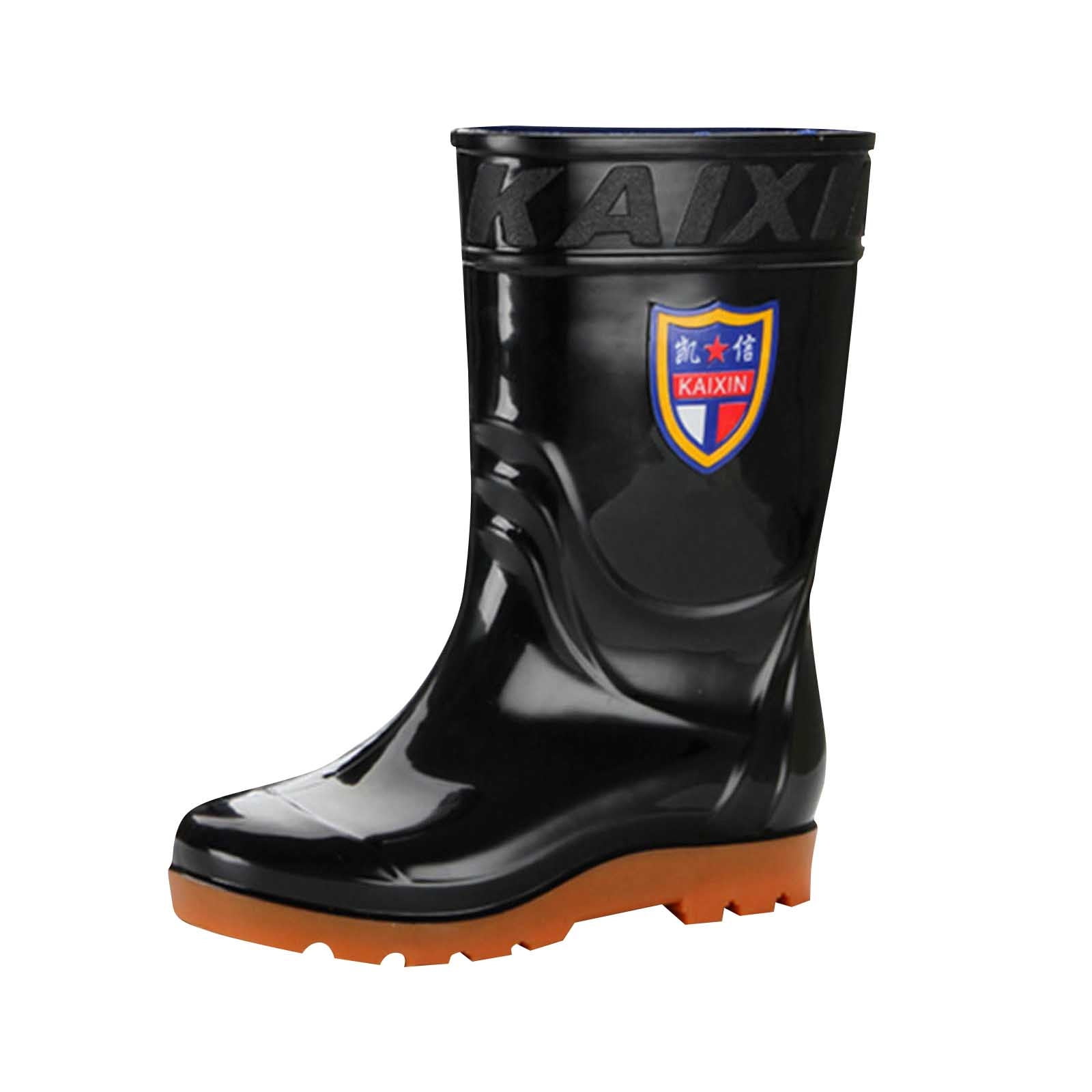 POROPL Rain Boots for Men Mid Calf Fashion Summer Shoes Boots for Men Size 7.5