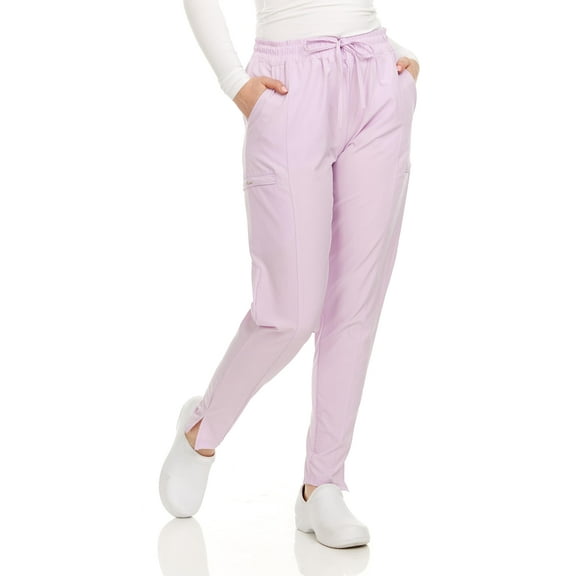 HEAL WEAR Women's Scrub Pants with Pockets Stretch Medical Workwear 4-Way Stretch Elastic Waist Nurse Uniform Bottoms