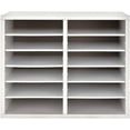 thumbnail image 5 of AdirOffice Wood 12 Compartment Adjustable Classroom Paper Literature Organizer File Sorter, White, 5 of 10